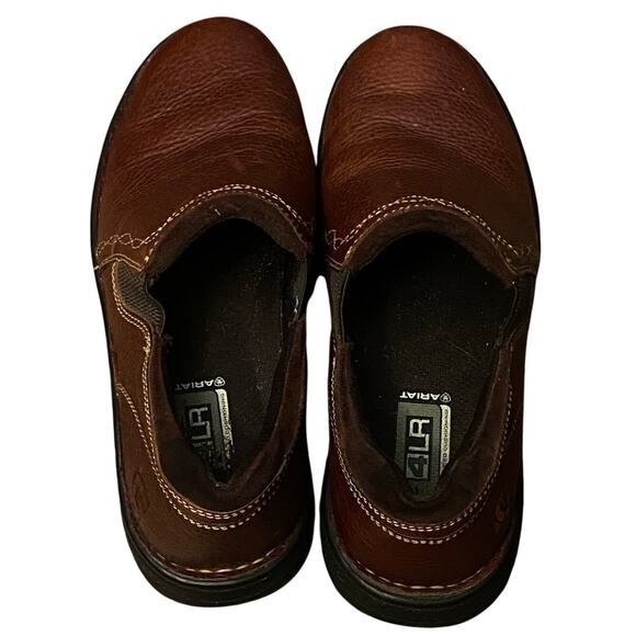 Ariat "Loden 10001296" Women's Brown Leather Slip On Loafer, Western, 4LR, 8.5 - Picture 2 of 7